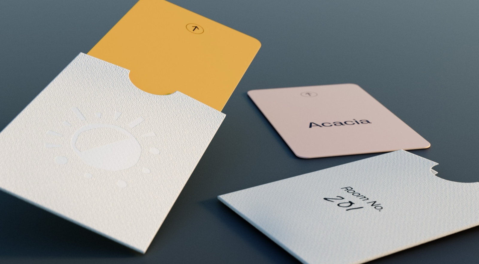 Acacia colour-coded key cards and sleeves