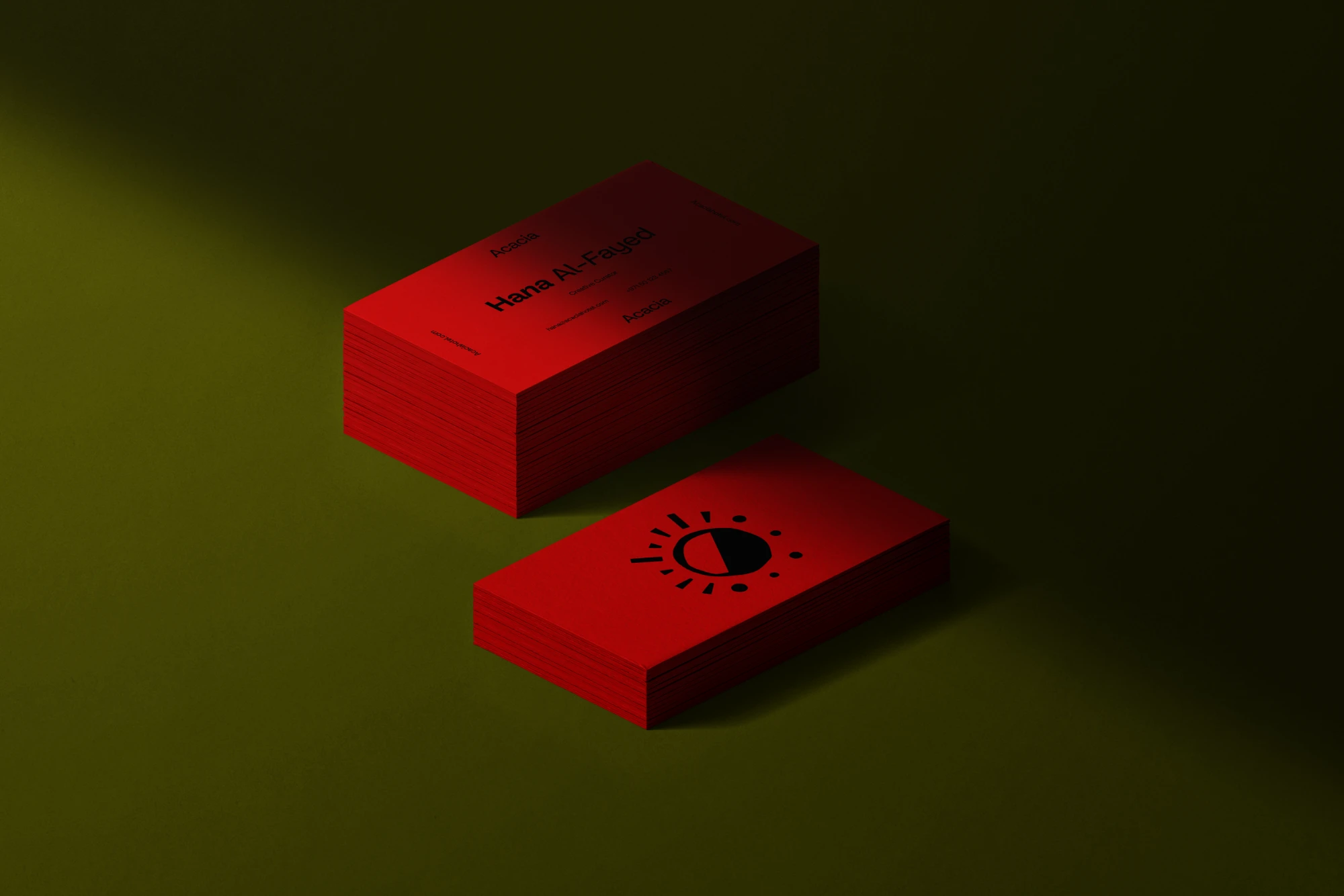 Acacia key cards in different colours