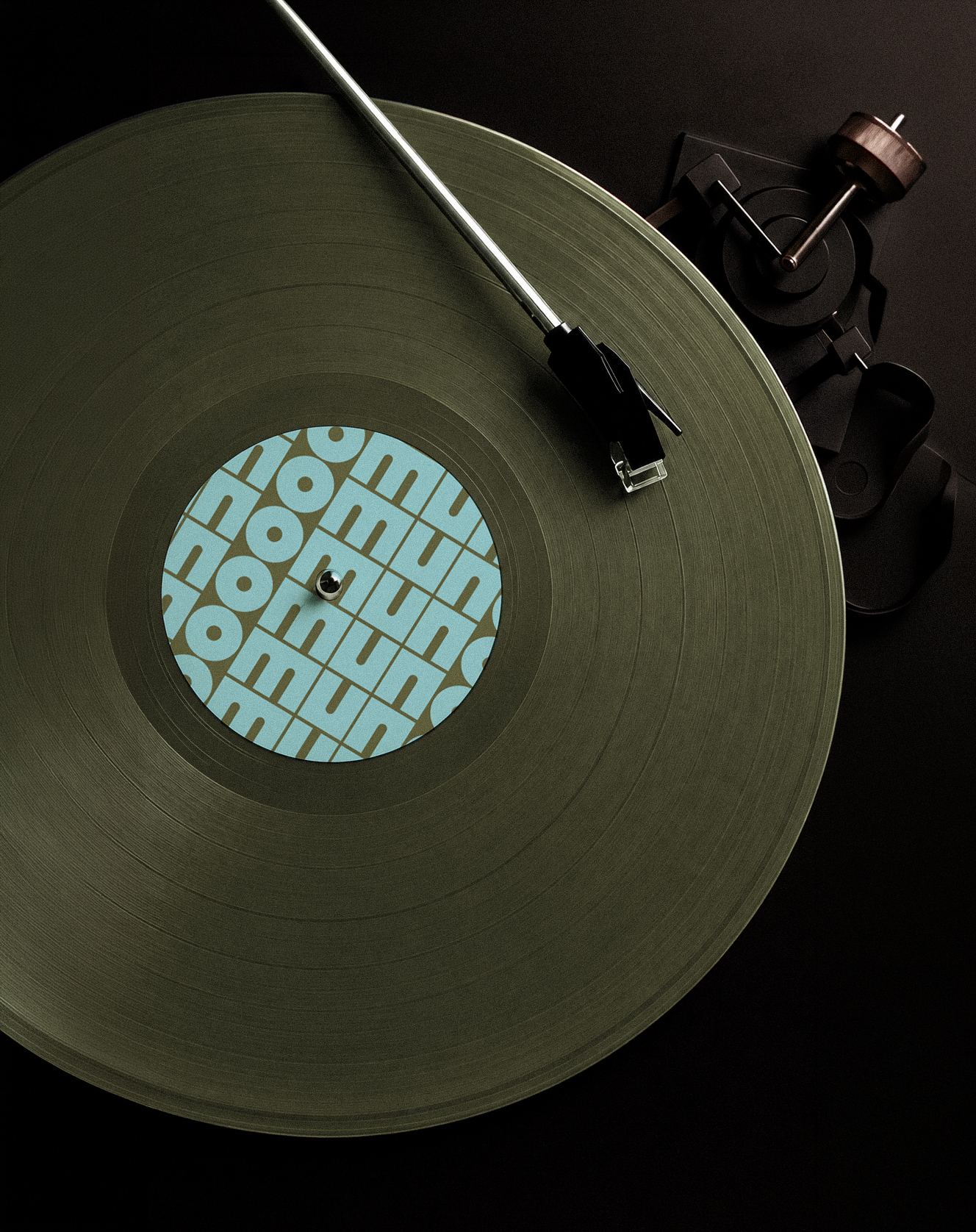 Nomu patterned vinyl record on a turntable